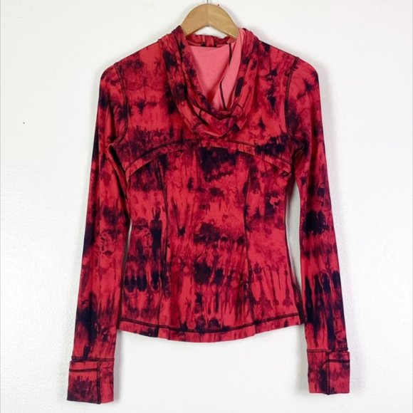 Lululemon Hooded Define Jacket *Nulu Size 6 Game Day Red Black Multi GDBM - Picture 4 of 6